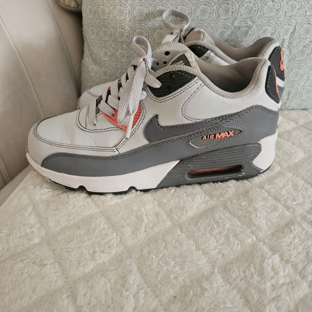 Nike Air Max Gray and Orange Sneakers - Picture 2 of 8